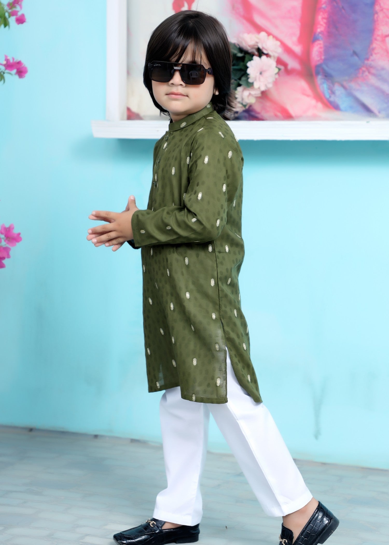 Apple Green kurta trouser KT 94 Secondary image