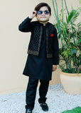 Black Waistcoat Suit AHW 008