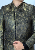 Golden And Black Prince Coat Suit P26
