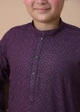 Grape Purple chicken Kurta Trouser - CK 004
