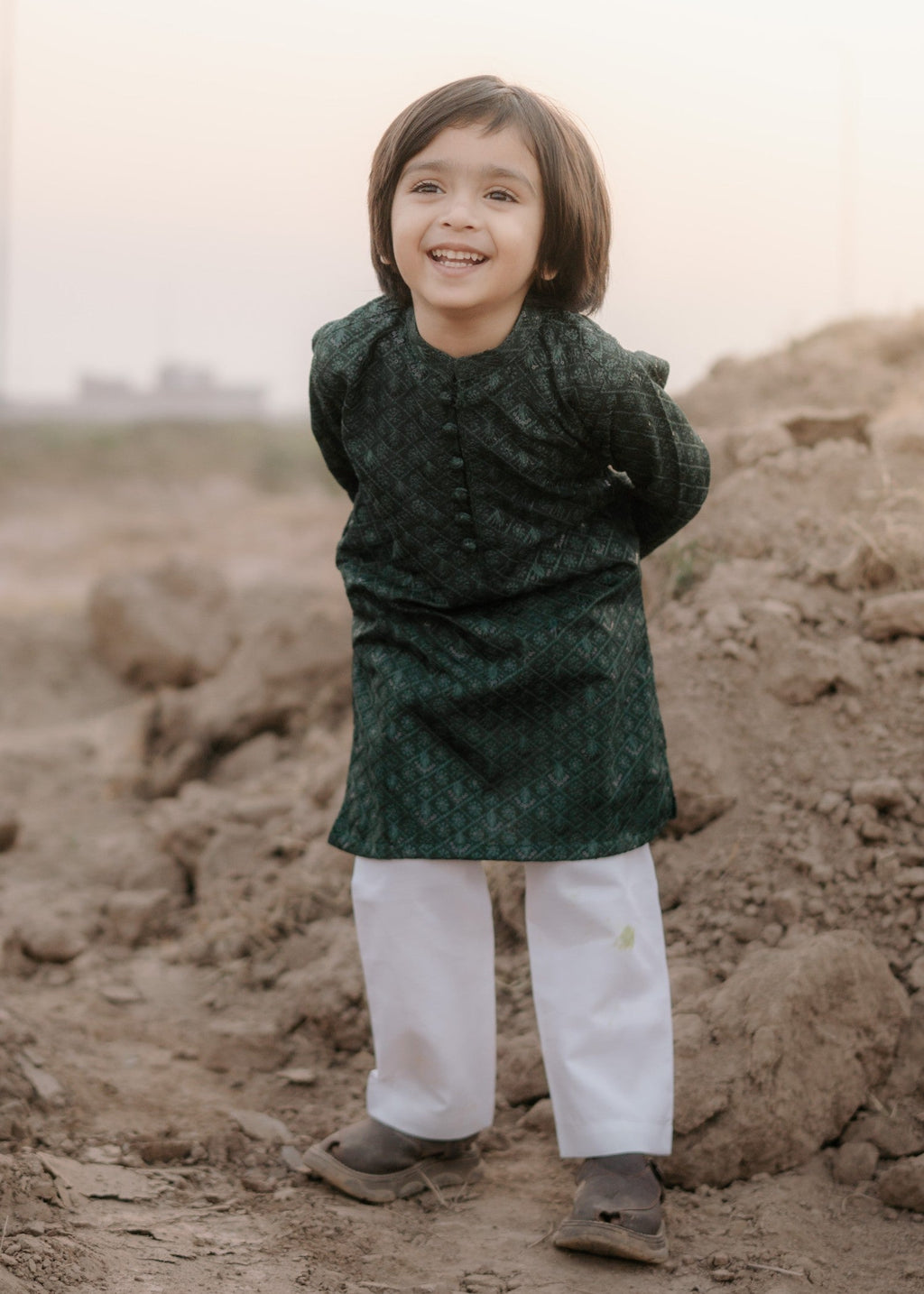 Bottle Green Kurta KT 123