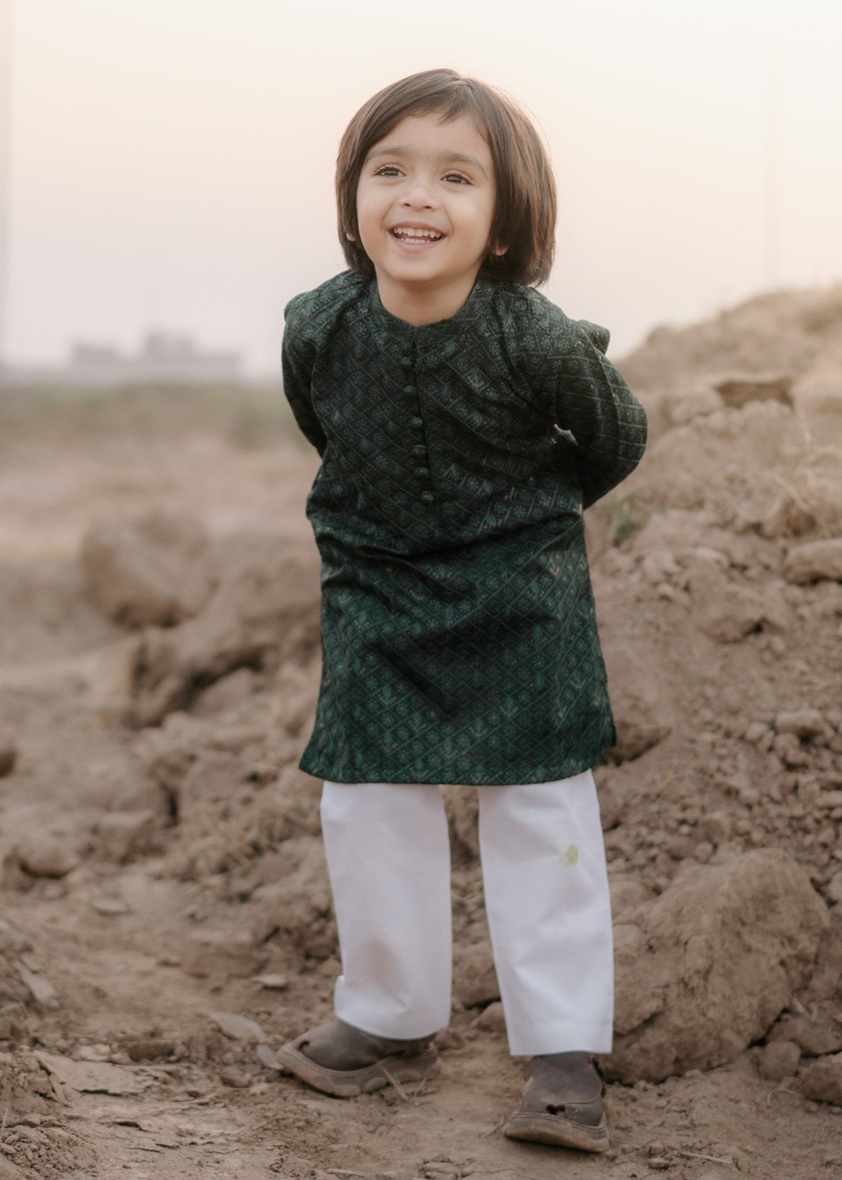Bottle Green Kurta KT 123