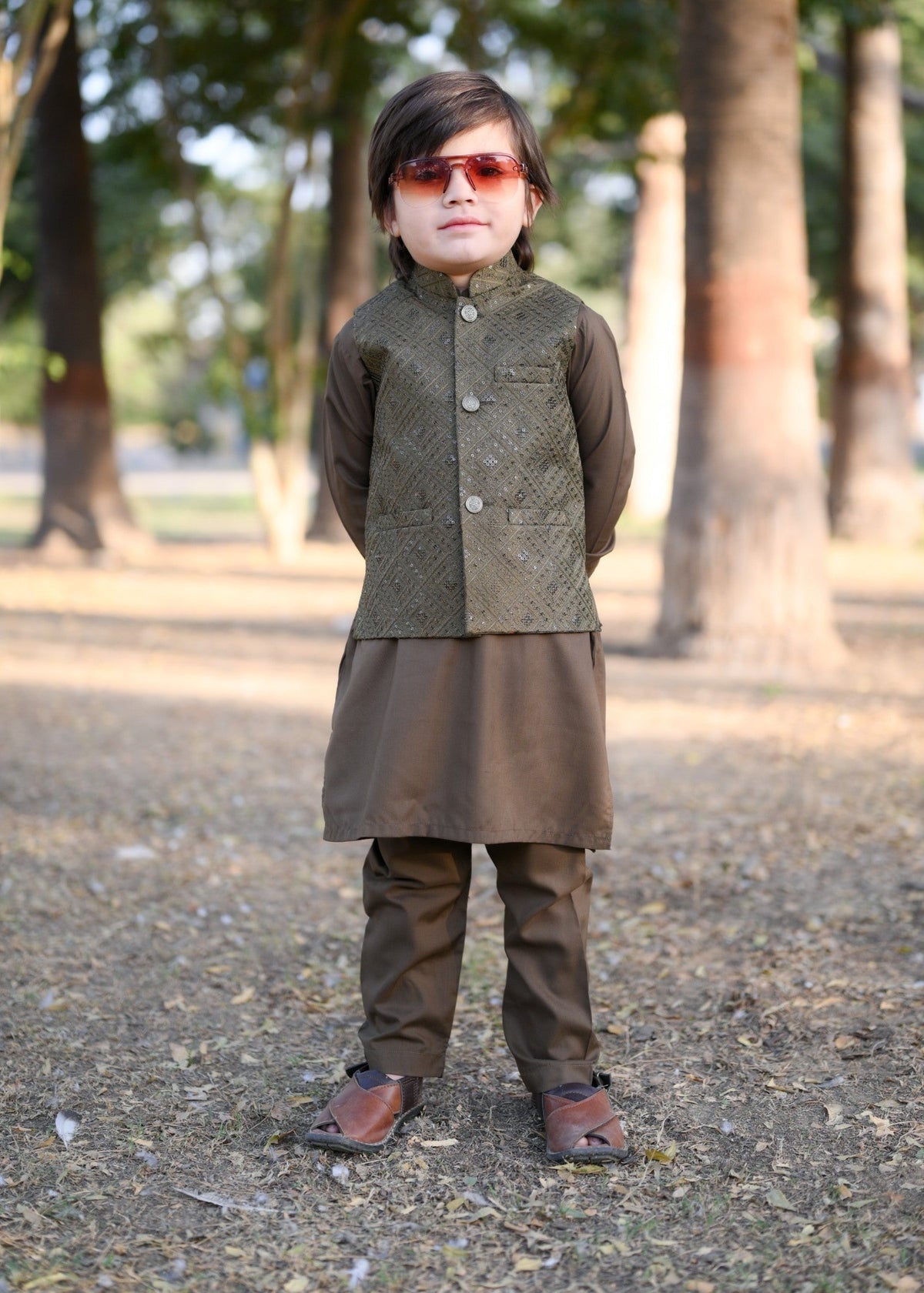 Olive Green Only Waistcoat EW35