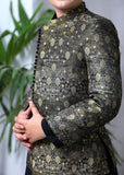 Golden And Black Prince Coat Suit P26