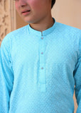 Electric Blue chicken Kurta Trouser - CK 003