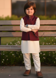 Maroon Waistcoat Suit EW37