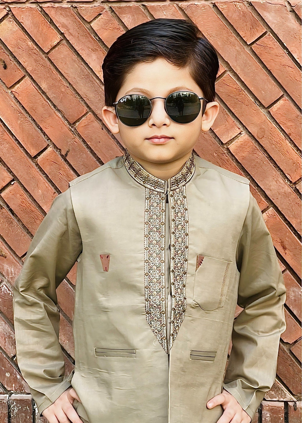 Pistachio Green Waistcoat Suit-AHW-004