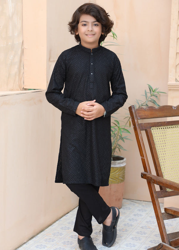 Sable Black chicken Kurta Trouser - CK 002