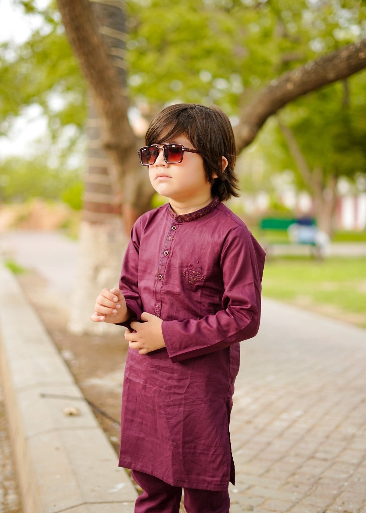 Berry Kurta Trouser-AH 047