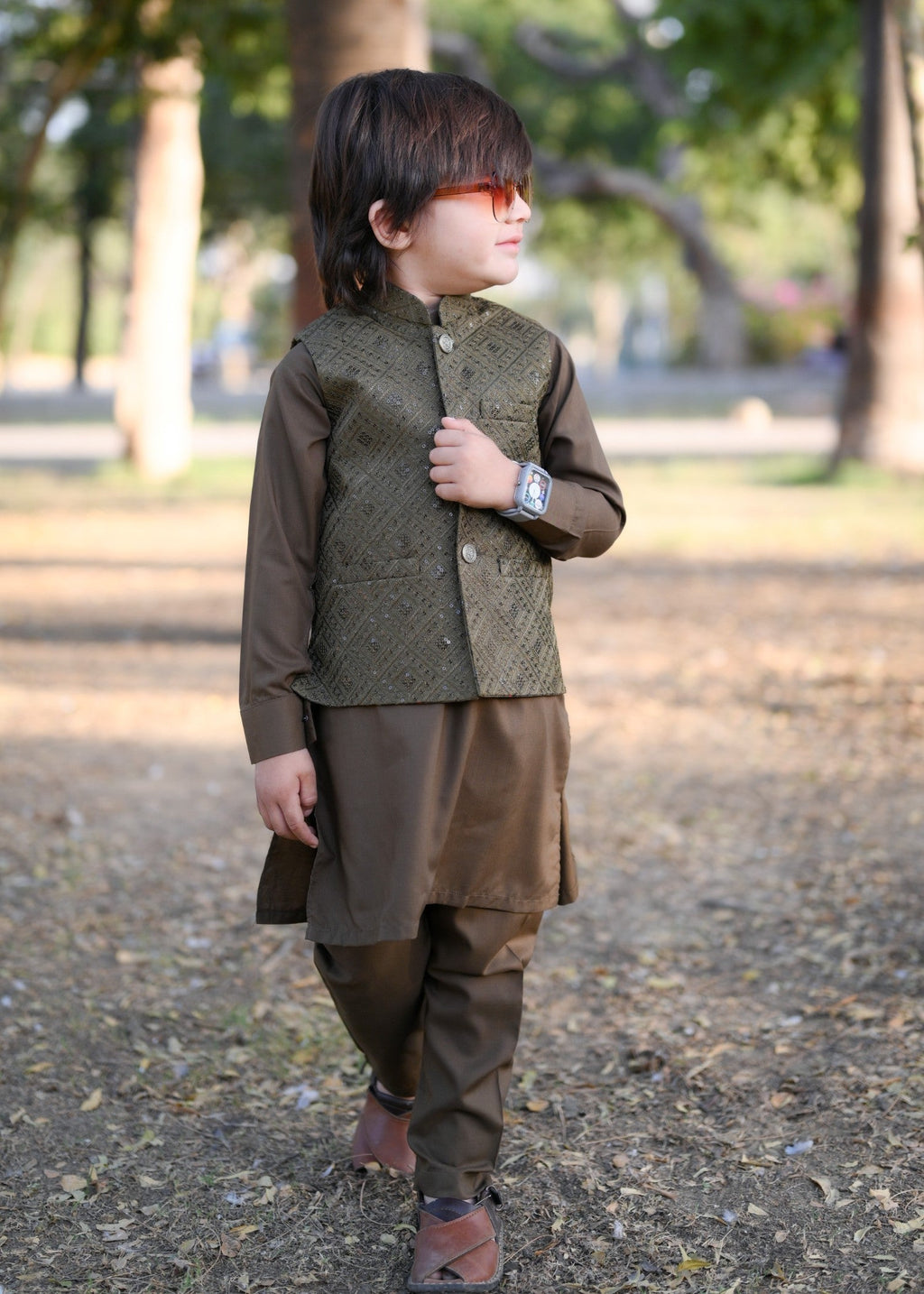 Olive Green Only Waistcoat EW35