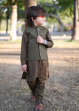 Olive Green Only Waistcoat EW35
