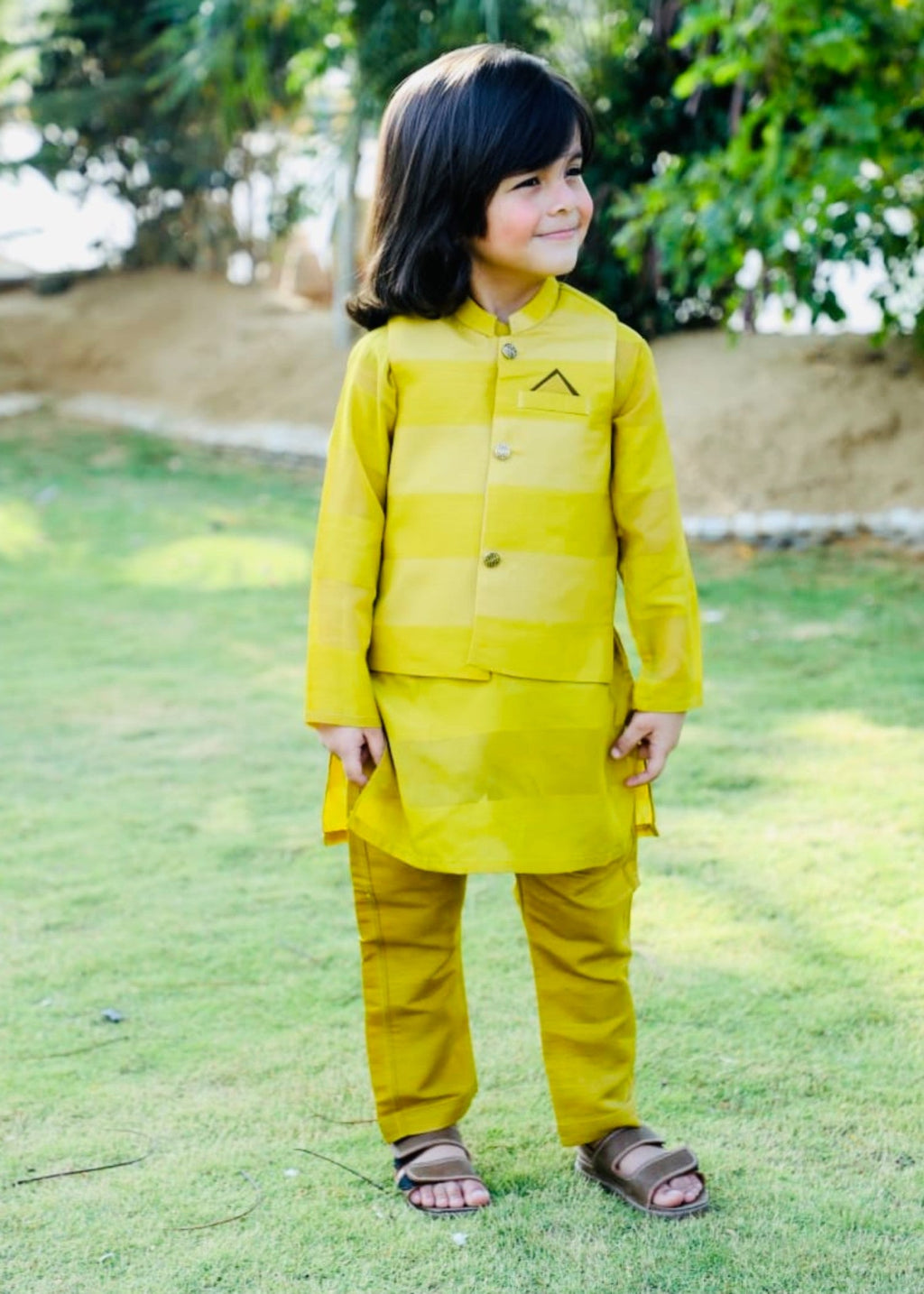 Yellow Waistcoat Suit AHW 022