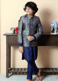 Blue And Golden Prince Coat Suit P27