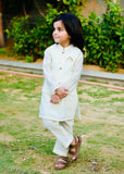 Off White Waistcoat Suit AHW 016