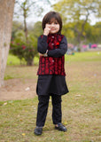 Red Velvet Only Waistcoat EW 48