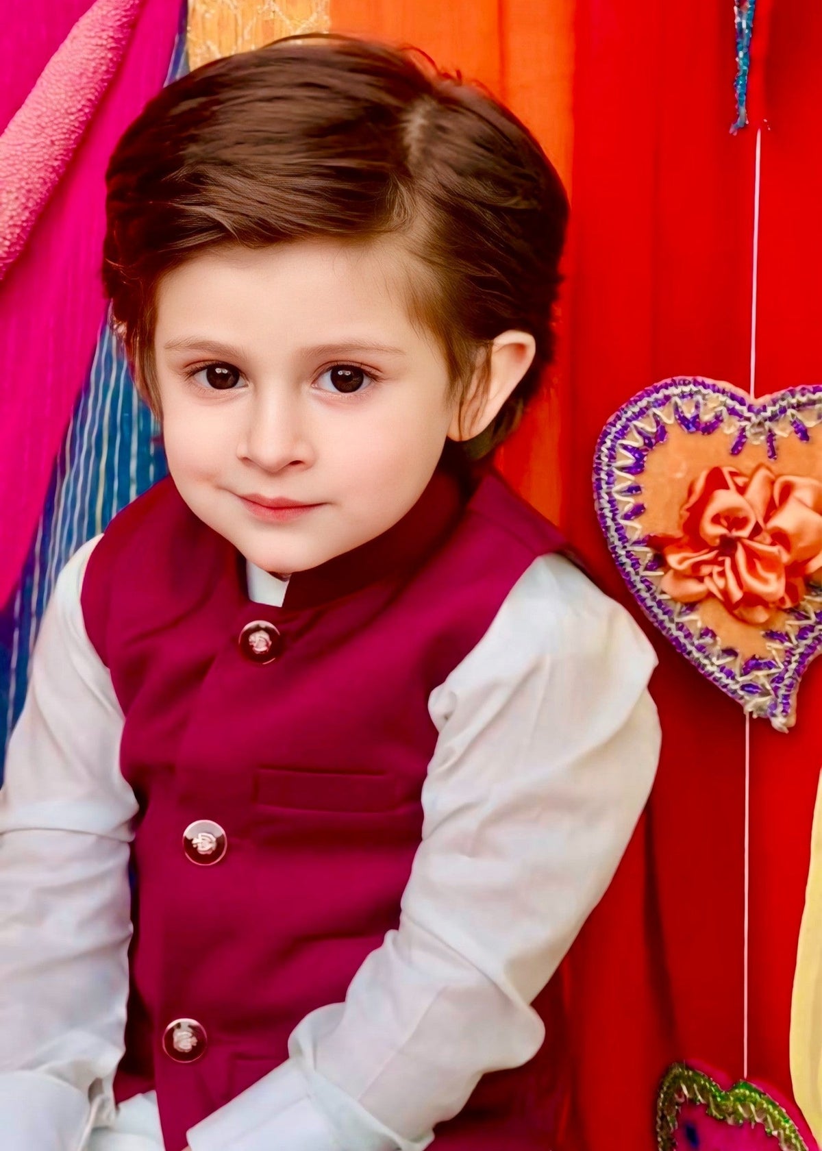 Maroon Waistcoat Suit EW37