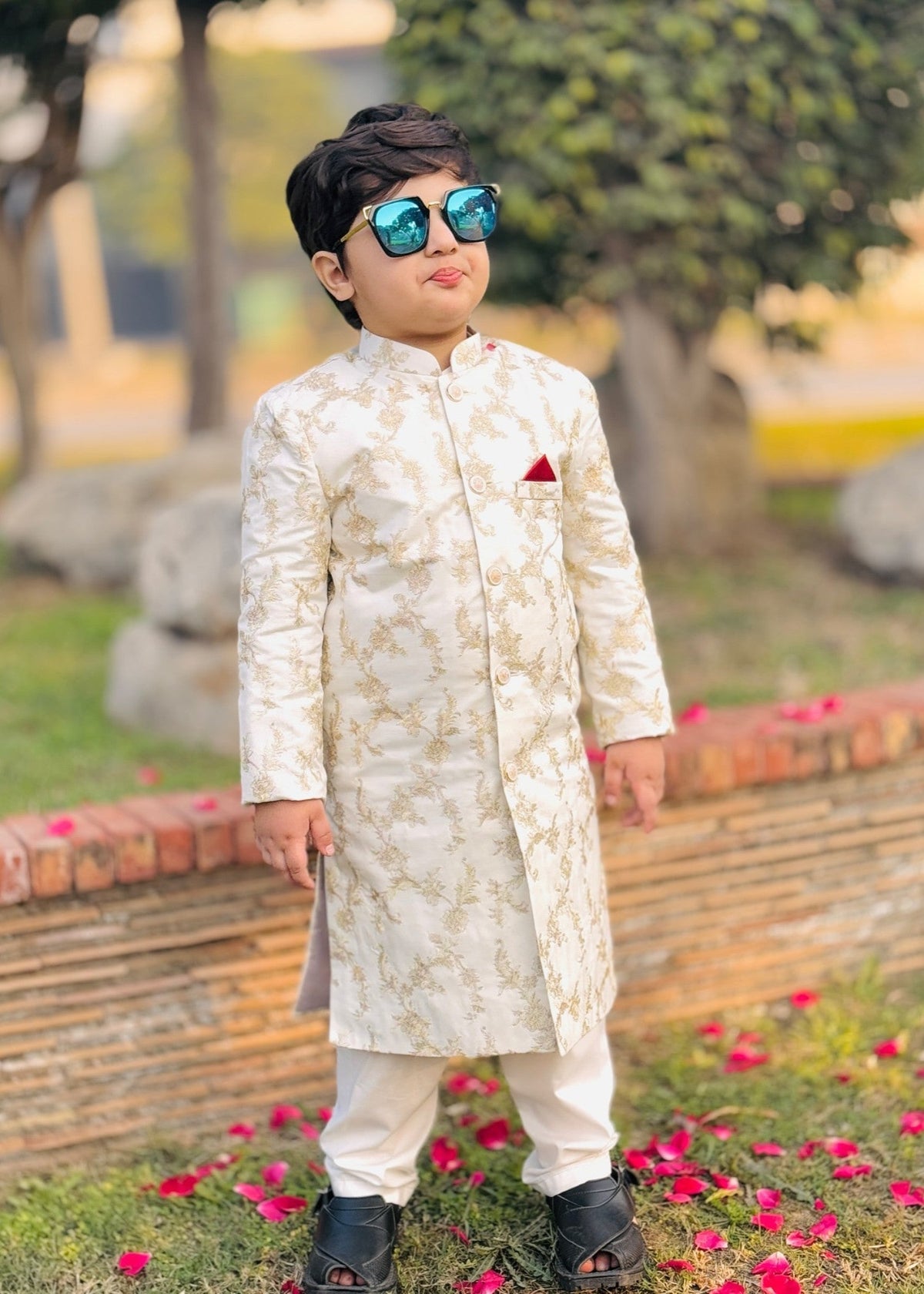 Golden Mysore Sequence Sherwani - S10 Main image