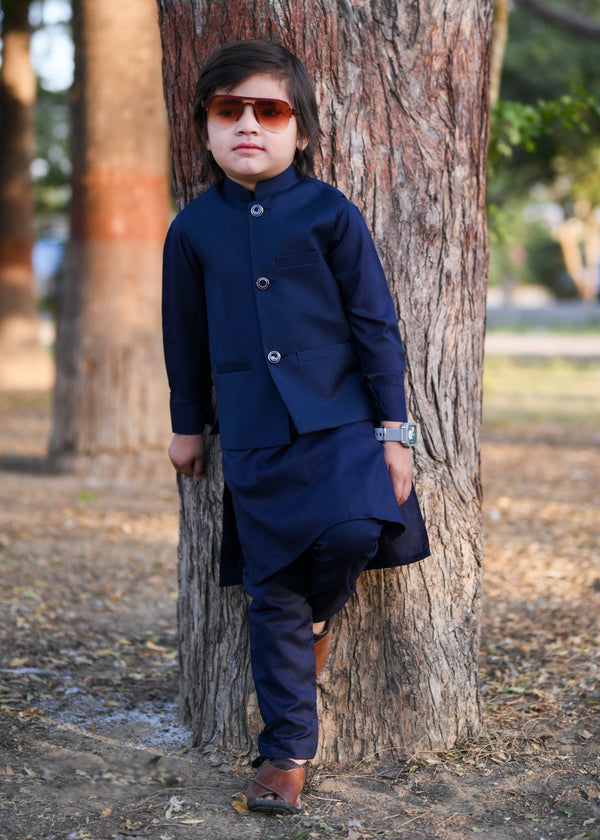 Plain Blue Only Waistcoat EW32