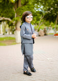 Zink Grey Waistcoat Suit-AHW-001