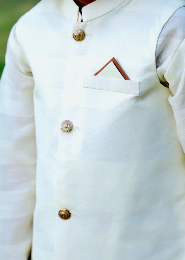 Off White Waistcoat Suit AHW 016