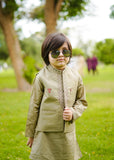 Pistachio Green Waistcoat Suit-AHW-004