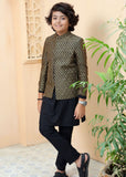Copper And Black Prince Coat Suit - P25
