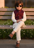 Maroon Waistcoat Suit EW37