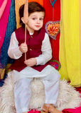 Maroon Waistcoat Suit EW37