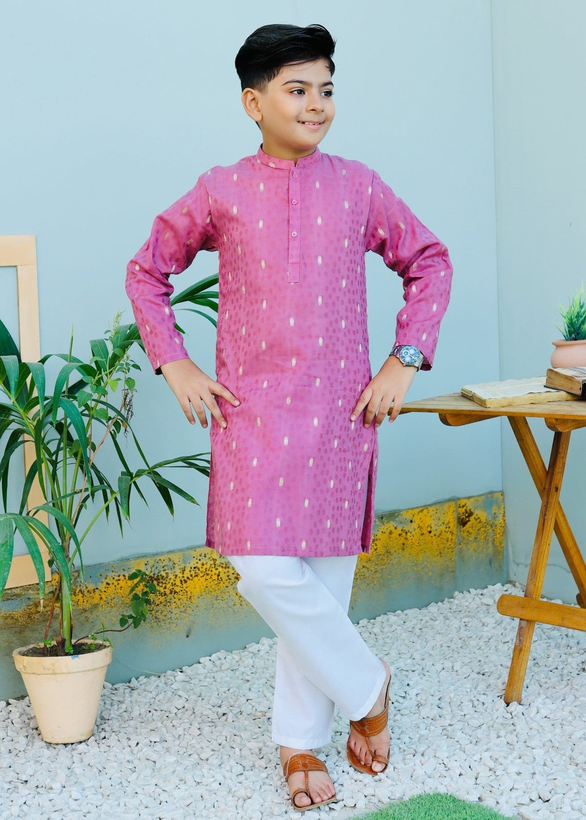 Orchid Pink Kurta Trouser KT 106