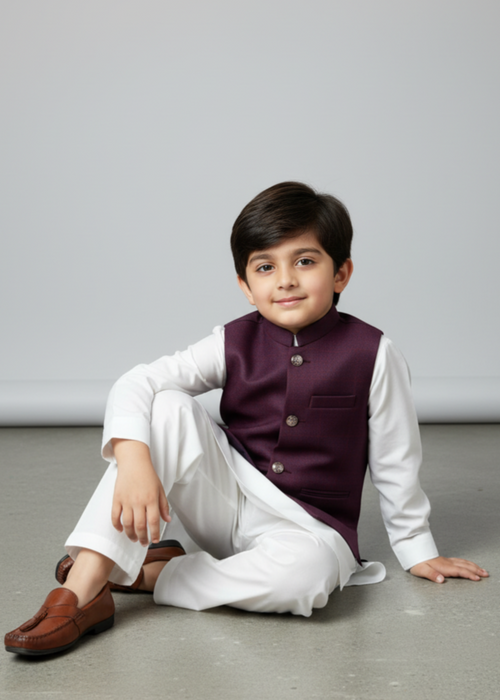 Plum Purple only Waistcoat - EW 61