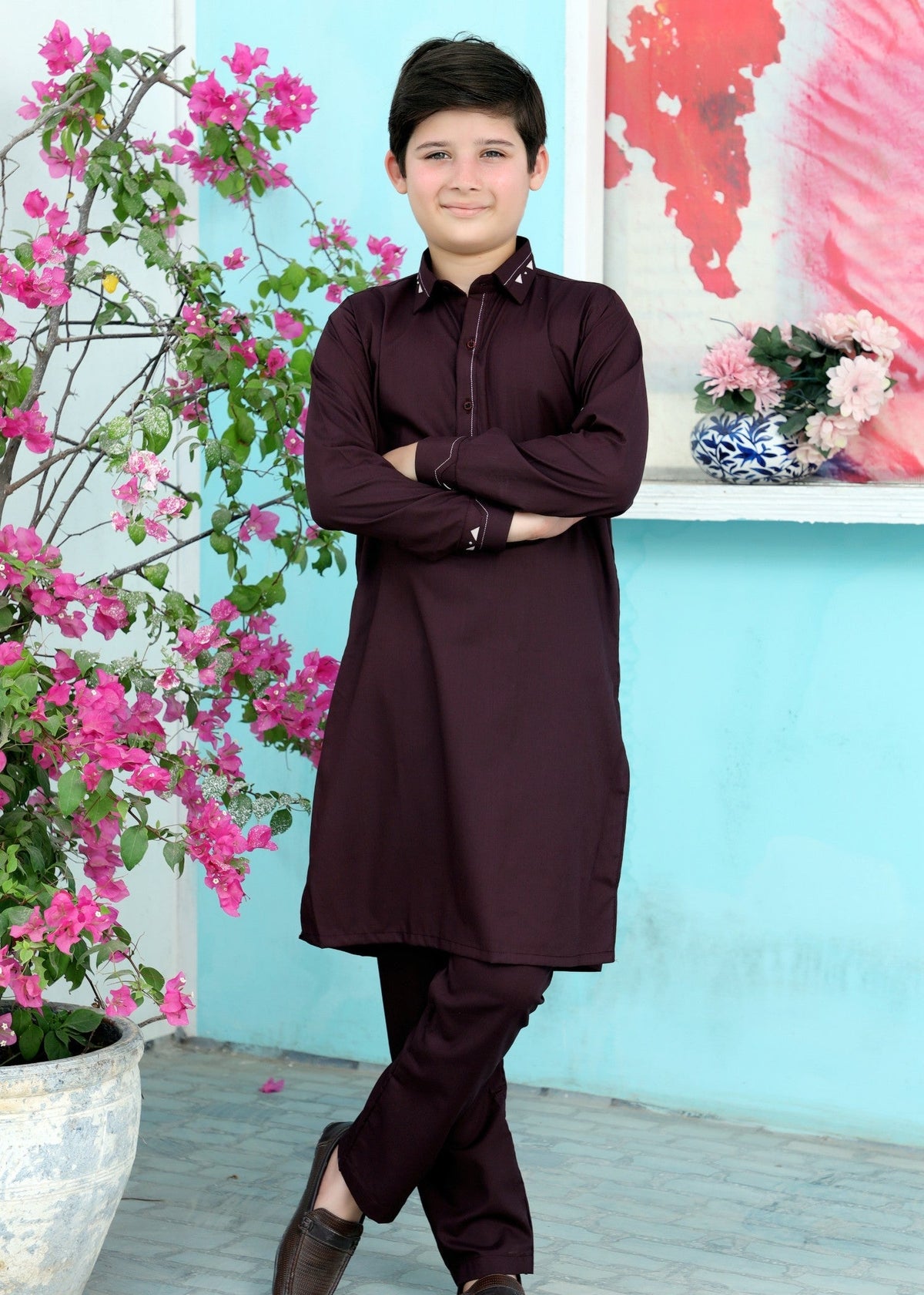 Blood Red kurta trouser KT 91 Main image
