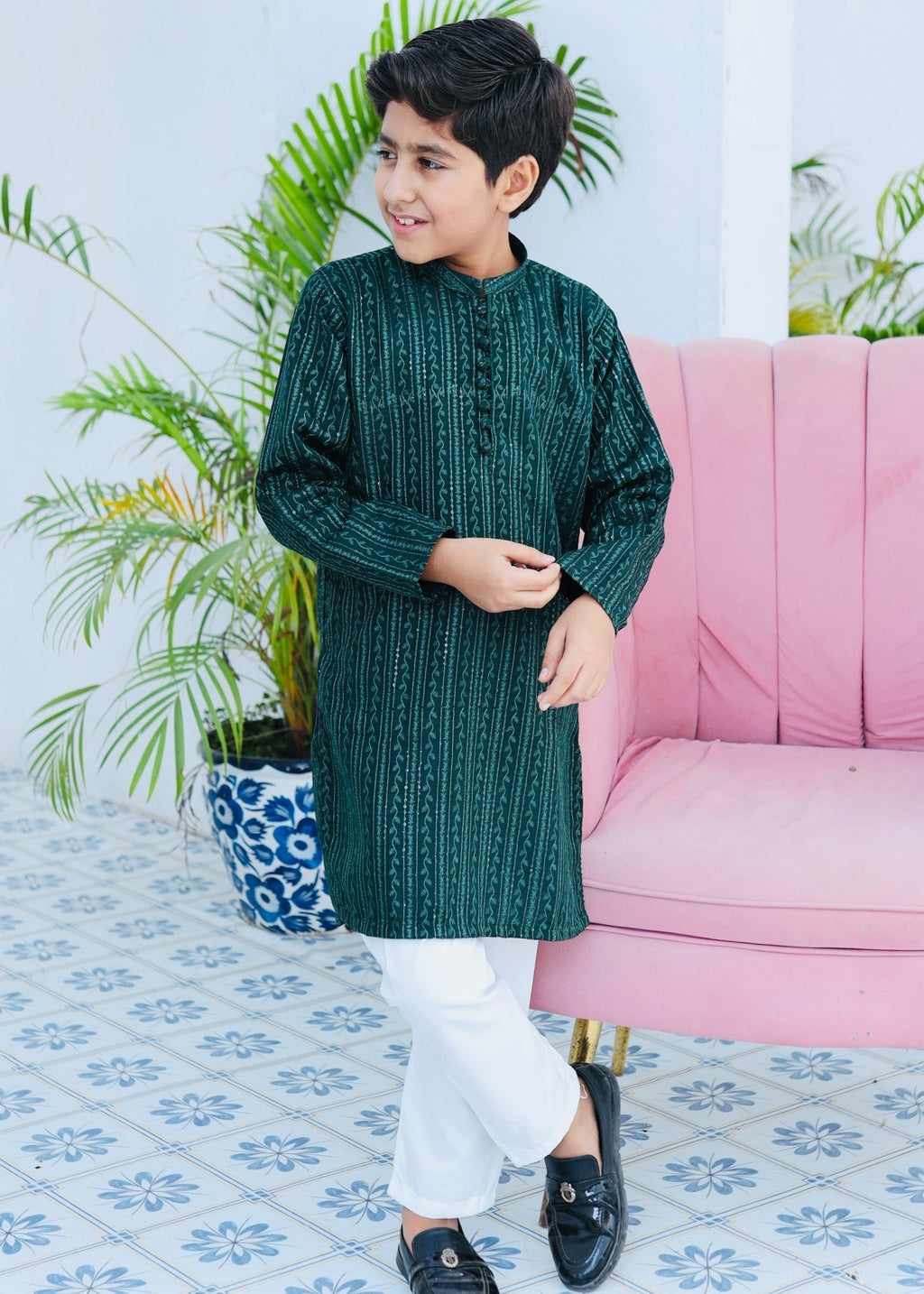 Hunter Green Kurta KT 124