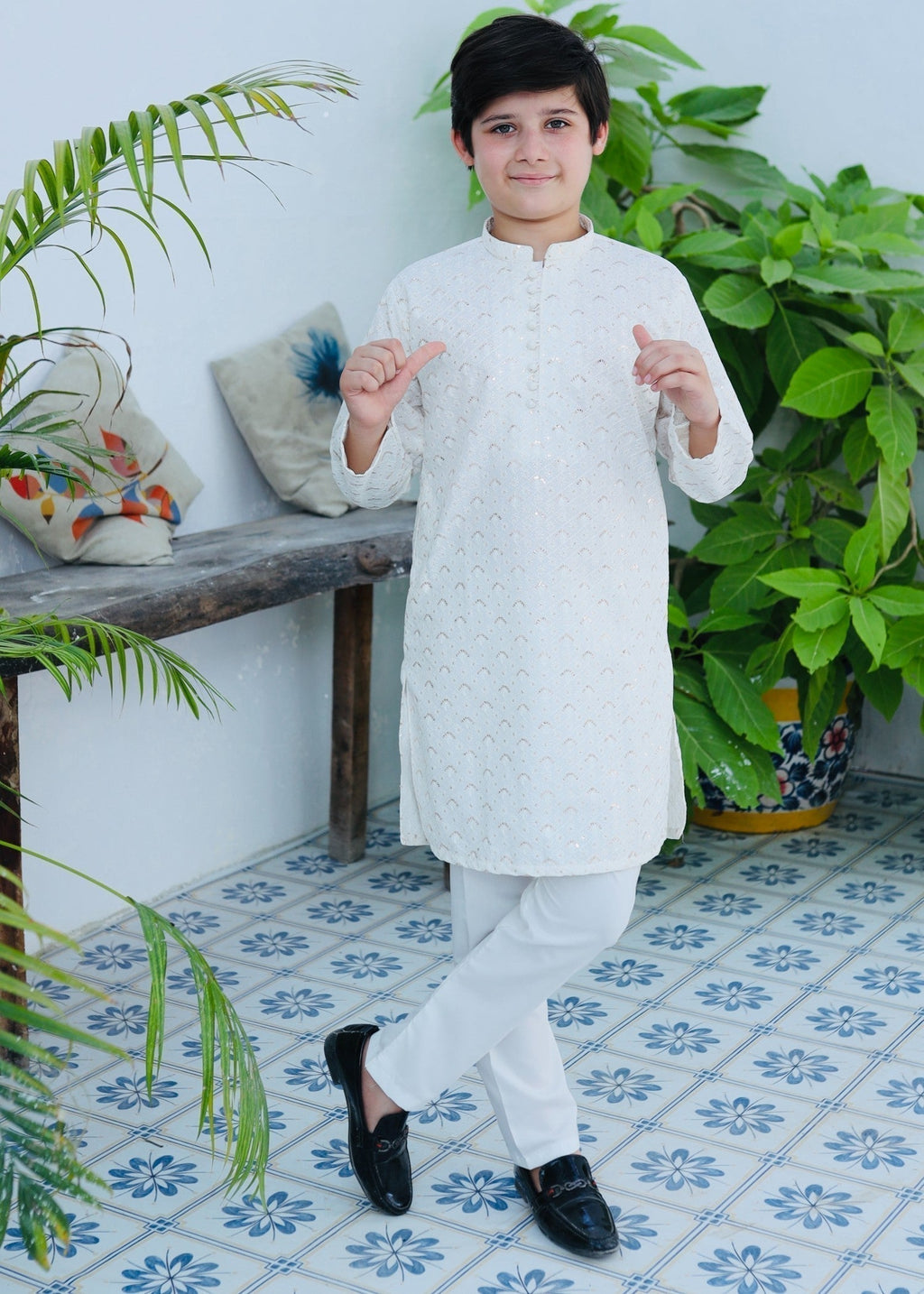 White Kurta KT 115