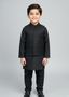 Matte Black Waistcoat Suit-AHW-027