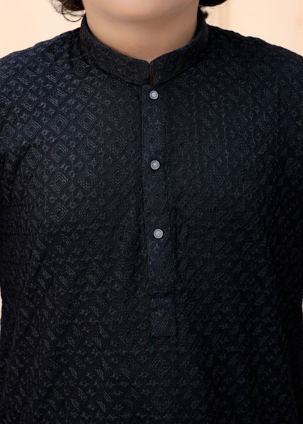 Sable Black chicken Kurta Trouser - CK 002