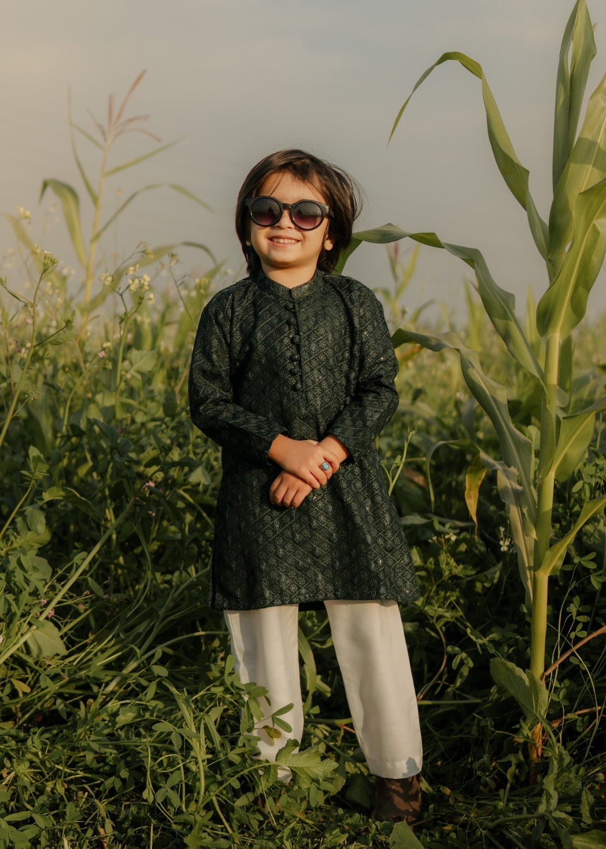 Bottle Green Kurta KT 123 Main image
