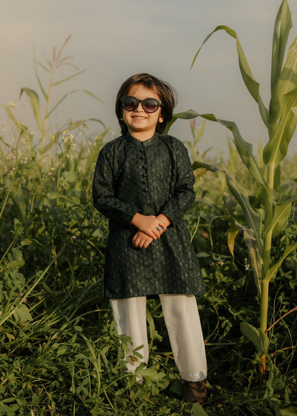 Bottle Green Kurta KT 123