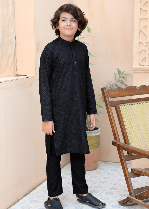 Sable Black chicken Kurta Trouser - CK 002