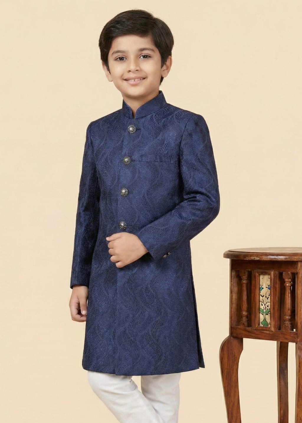 Navy Blue Sherwani S31