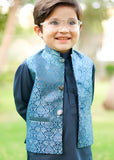 Metallic blue Only waistcoat EW18