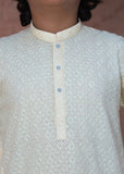 Bright Cream chicken Kurta Trouser - CK 005