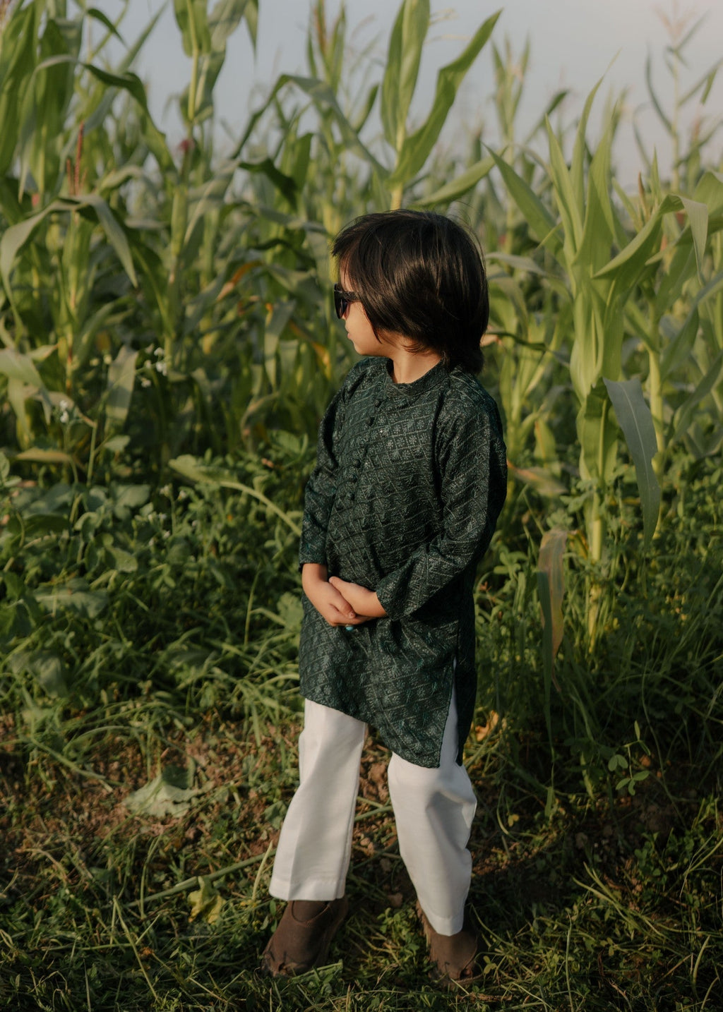 Bottle Green Kurta KT 123