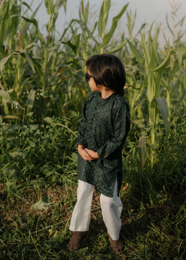 Bottle Green Kurta KT 123