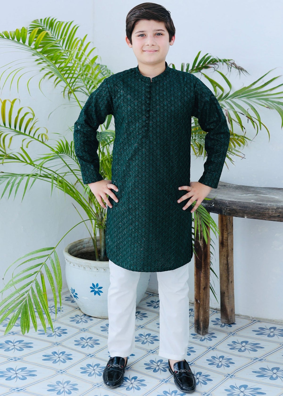Bottle Green Kurta KT 123