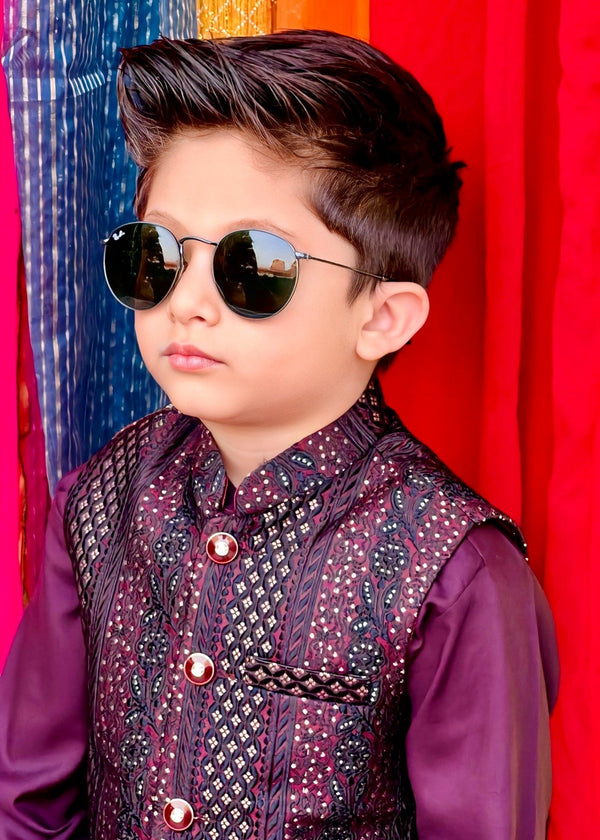 Purple Waistcoat Suit EW 41