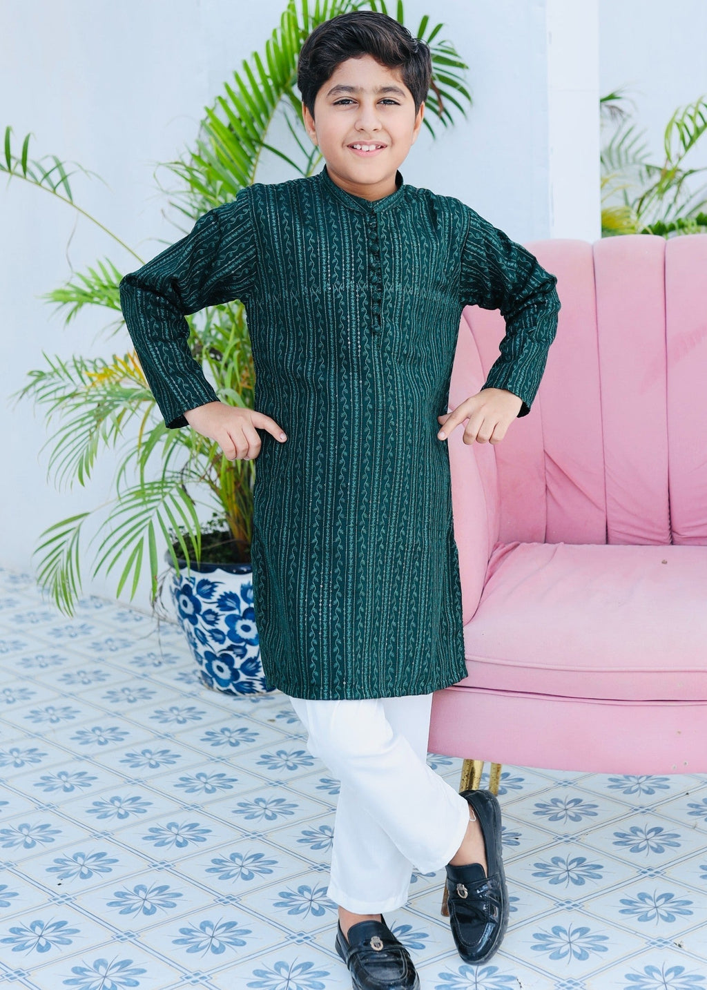 Hunter Green Kurta KT 124