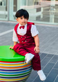4pcs Maroon Suit (Waistcoat+Pant+Shirt+Bow) CPW 008