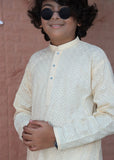 Bright Cream chicken Kurta Trouser - CK 005