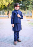 Blue Embroidered Only Waistcoat EW33