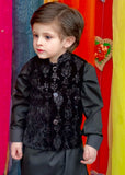 Black Velvet Waistcoat Suit EW55